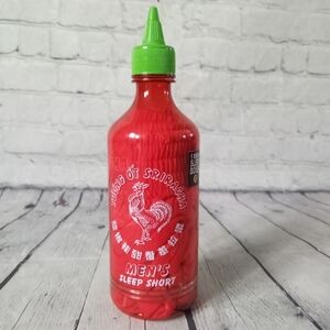 NWT Men's Novelty Sriracha Sleep Shorts - Small